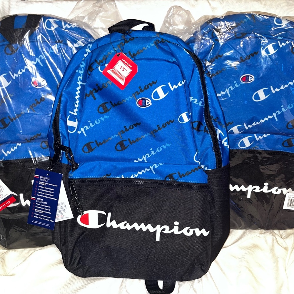 Champion Backpack in Blue and Black